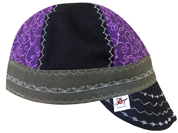 3 Pk. Embroidered Unique Size 7 1/2 hybrid Welding Caps