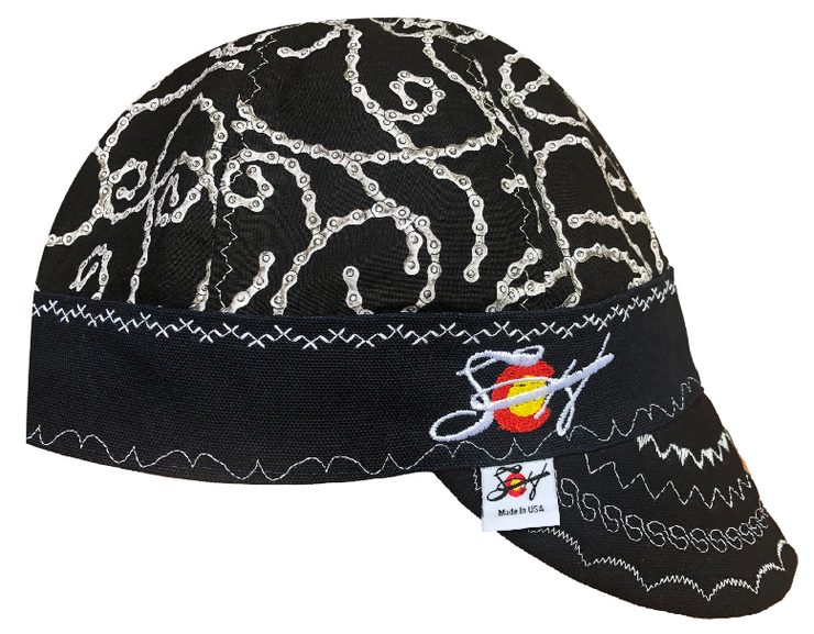 Chains &  Some Slaps! Size 7 1/4 Embroidered Hybrid Welding Cap