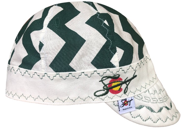 Kelly Chevron &  Some Slaps! Size 7 1/4 Embroidered Hybrid Welding Cap