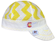 Sunshine Chevron  &  Some Slaps! Size 7 1/4 Embroidered Hybrid Welding Cap