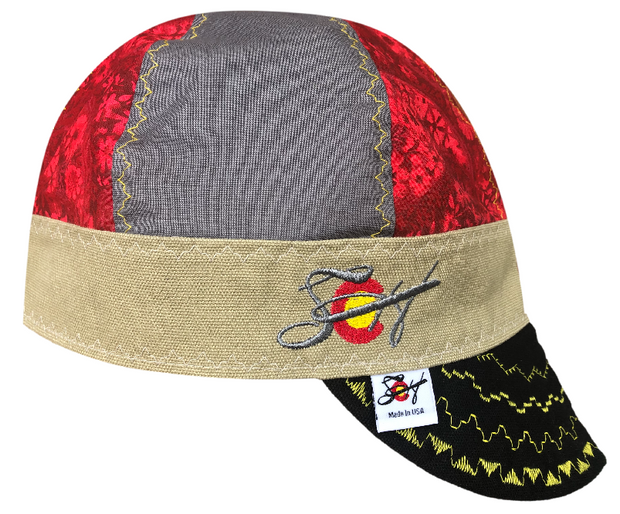 "The Red's"  Embroidered Size 7 1/4 Hybrid 3 Pk. Welding Caps