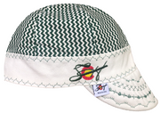 Kelly Green Chevron  &  Some Slaps! Size 7 1/4 Embroidered Hybrid Welding Cap