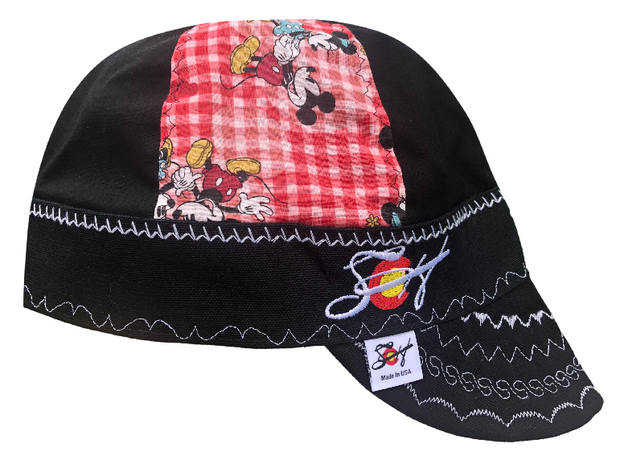 3 Pk. Mickey/Minnie Mouse  Embroidered 7 1/4 Hybrid Welders Caps
