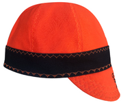 F-It Embroidered Safety Orange Prewashed Canvas Welding Cap Size 7 1/4