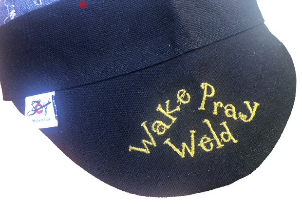 2 Pk. Wake Pray Weld Embroidered 7 1/4  Hybrid Welders Caps
