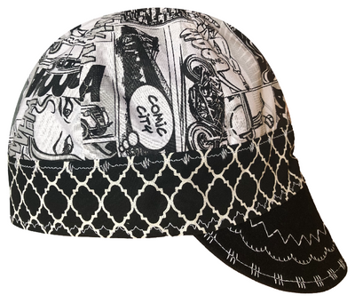 Comic Strip Lined 100% Cotton Welders Cap Size