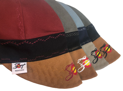 4 Pk. Size 7  Embroidered Prewashed Canvas Welding Caps