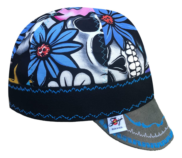 Skull Graffiti Print  Hybrid Welders Cap