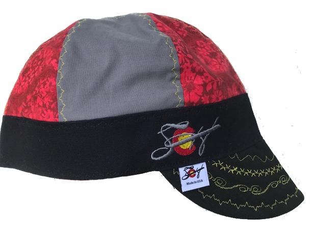 Blood Red 🥀 Tone on Tone Mixed Panel Hybrid Welding Cap