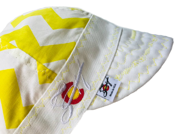 ☀️  Sunshine Yellow  🌕  Hybrid Embroidered Chevron Welding Cap