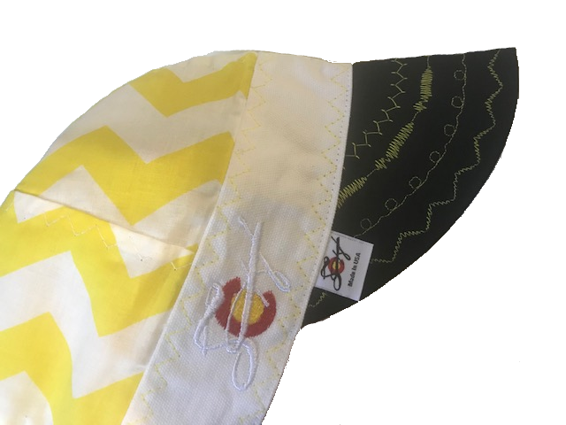Lemon Yellow 🍋 Chevron Embroidered Hybrid Welders Cap