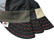 Black & Red Mixed Panel Size 7 Embroidered Hybrid Welding Cap