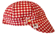 ↪️  Red Checkered ↩️  SoCo Logo Embroidered Cotton Welders Cap